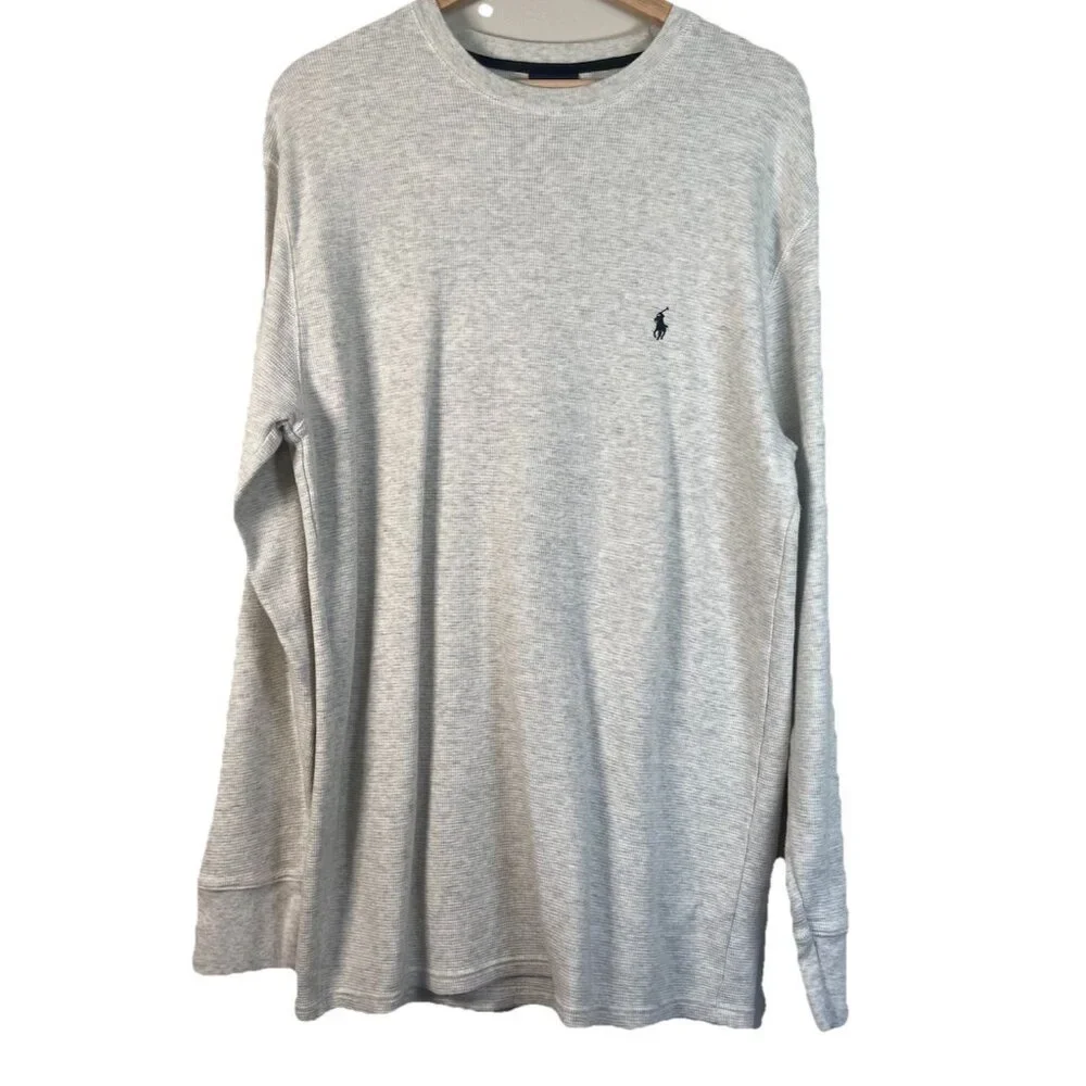 Polo Ralph Lauren Shirt Mens XL Long Sleeve‎ Crewneck Waffle Knit Sleepwear